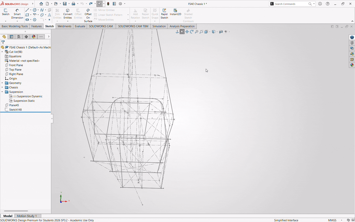 Suspension geometry animation
