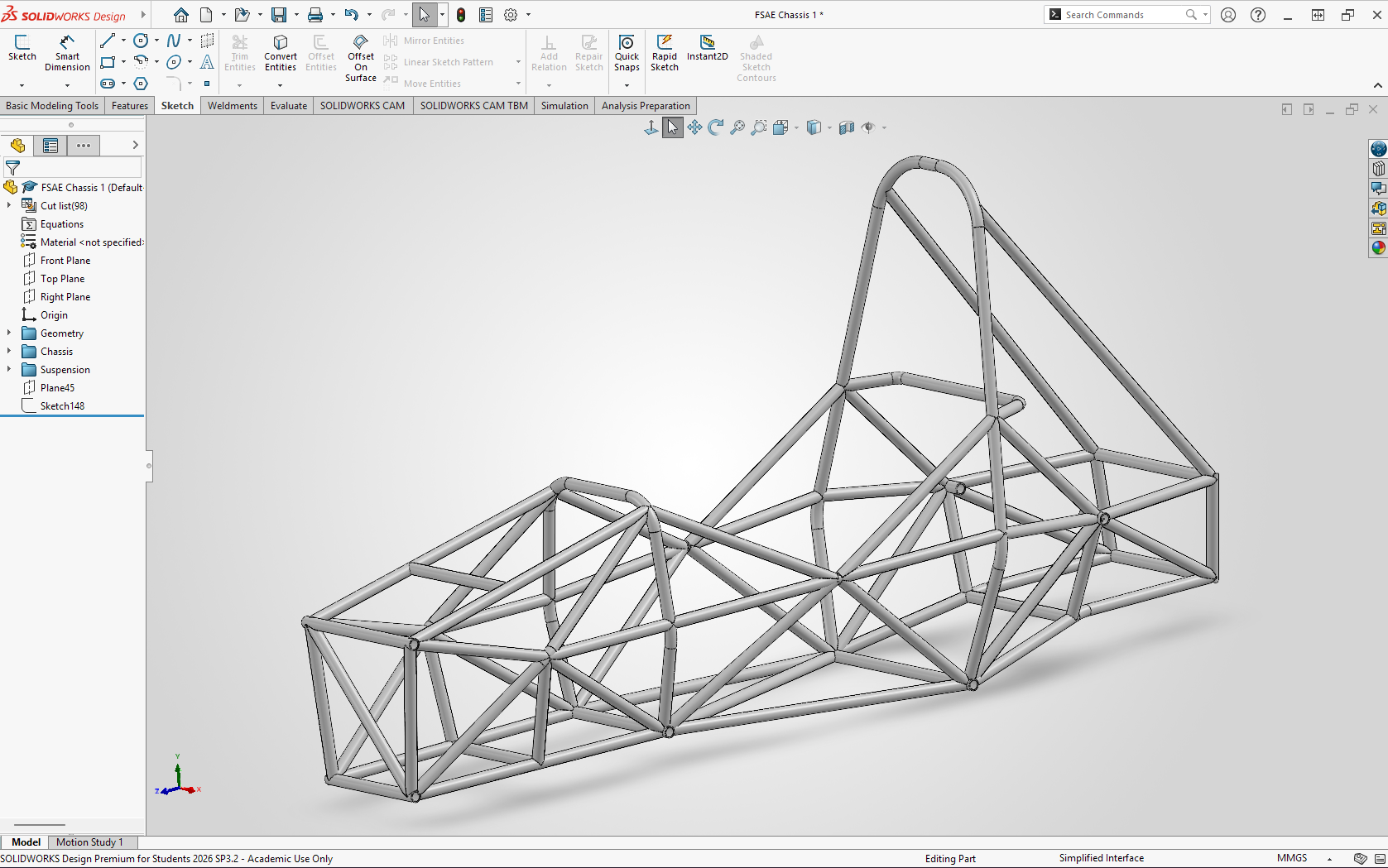 Chassis wide view